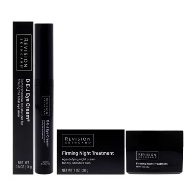 Revision For Unisex - 2 Pc Kit 1oz Firming Night Treatment Cream, 0.5oz Dej Eye Cream In Black