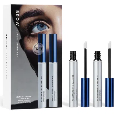 Revitalash® Cosmetics Revitabrow® Advanced Eyebrow Conditioner Duo Set $222 Value In Transparent