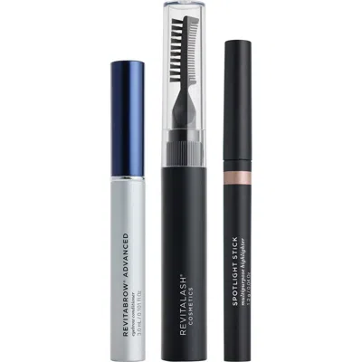 Revitalash® Cosmetics Spotlight On Brows 3-piece Gift Set $165 Value In Black