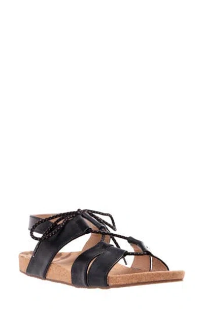 Revitalign Adele Lace-up Sandal In Black