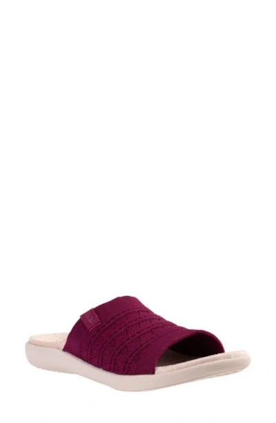 Revitalign Al Fresco Slide Sandal In Red Plum