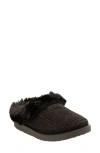 Revitalign Aspen Nordic Orthotic Faux Fur Lined Slippers In Black