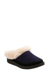 Revitalign Aspen Nordic Orthotic Faux Fur Lined Slippers In Blue