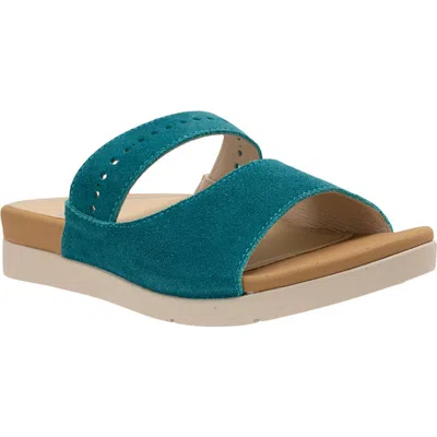 Revitalign Corpus Double Strap Slide Sandal In Blue