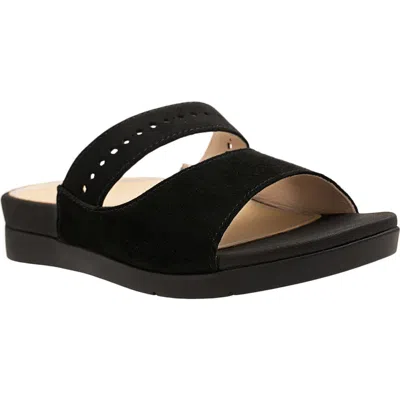 Revitalign Corpus Double Strap Slide Sandal In Black