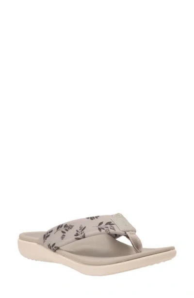 Revitalign Dahlia Botanical Orthotic Flip Flop In Vapor Grey