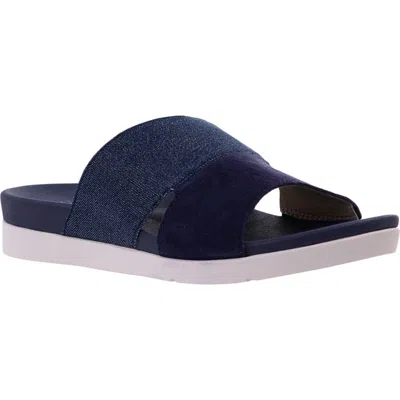 Revitalign Dawn Shimmer Slide Sandal In Blue
