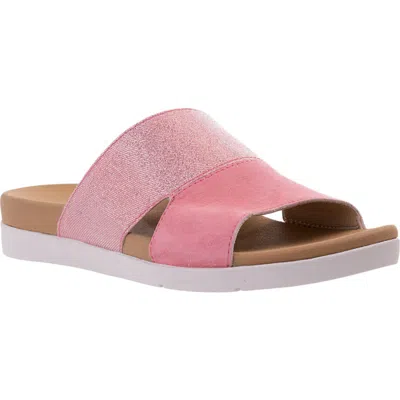 Revitalign Dawn Shimmer Slide Sandal In Pink