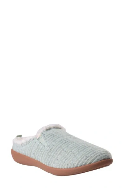 Revitalign Dundee Cozy Chenille Faux Fur Lined Slipper In Blue