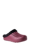 Revitalign Fusion Vitality Faux Fur Lined Clog In Port Royale