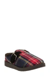Revitalign Gift Plaid Faux Shearling Lined Slipper In Black