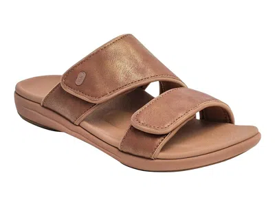 Revitalign Kholo Nuevo Metallic Sandal In Brown
