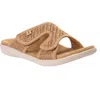 Revitalign Kholo Raffia Slide Sandal In Brown