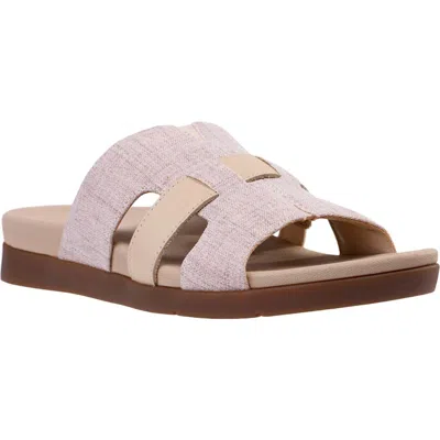 Revitalign Lisbon Slide Sandal In Linen