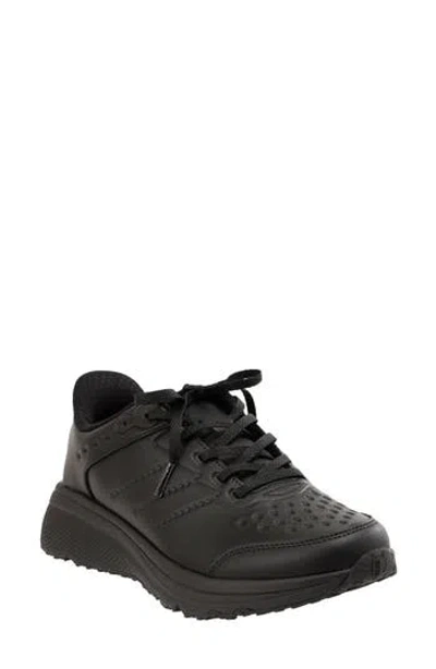 Revitalign Phoebe Leather Sneaker In Black