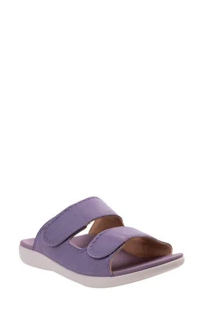 Revitalign Roma Double Strap Slide Sandal In Purple