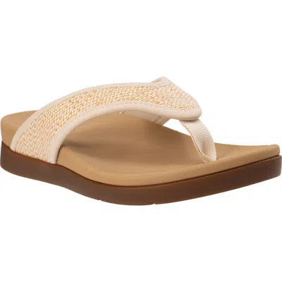 Revitalign Shoreline Raffia Flip Flop In Tan