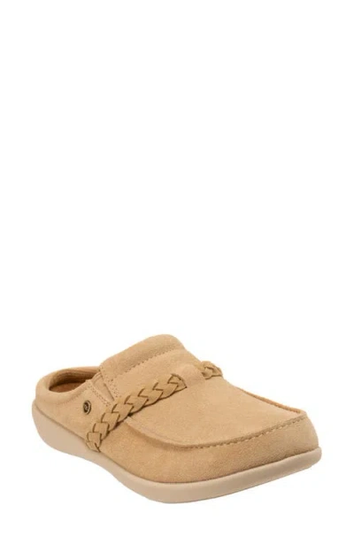 Revitalign Siesta Braidy Orthotic Mule In Almond Buff