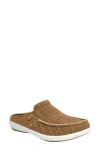 Revitalign Siesta Orthotic Canvas Slip-on Shoe In Bison