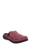 Revitalign Siesta Orthotic Canvas Slip-on Shoe In Red Plum Floral