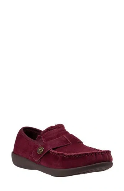 Revitalign Siesta Splendid Faux Leather Slip-on In Burgundy