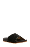 Revitalign Sofia Stud Slide Sandal In Black