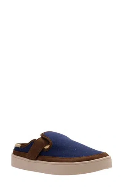 Revitalign Sunbird Leather Slip-on Mule In Blue
