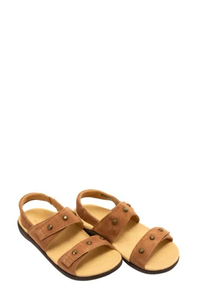 Revitalign Terra Leather Sandal In Bison
