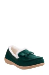 Revitalign Trillium Faux Fur Lined Slipper In Green