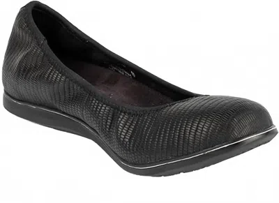 Revitalign Women's Inca Ballet Flat In Black Snake