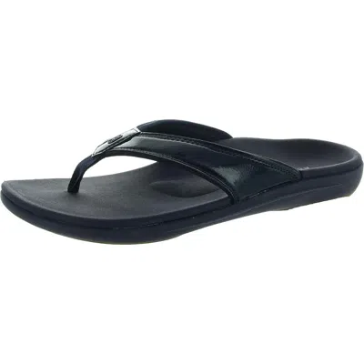 Revitalign Womens Solid Manmade Flip-flops In Blue
