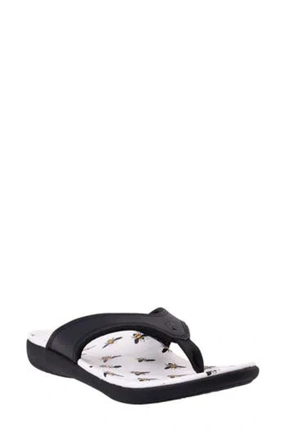 Revitalign Yumi Critters Flip Flop In Black