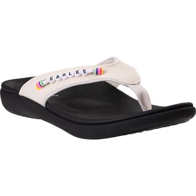 Revitalign Yumi Friendship Fearless Beaded Flip Flop In Neutral