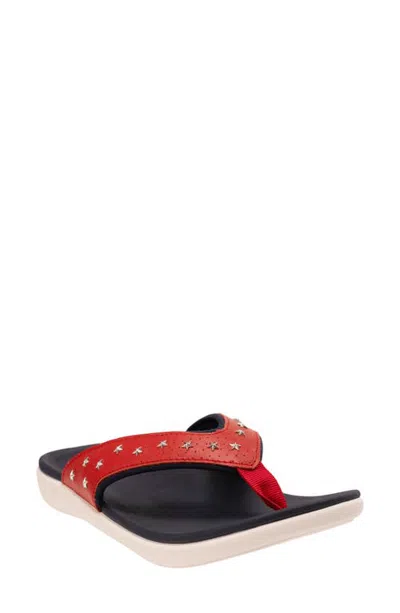 Revitalign Yumi Star Flip Flop In Americana