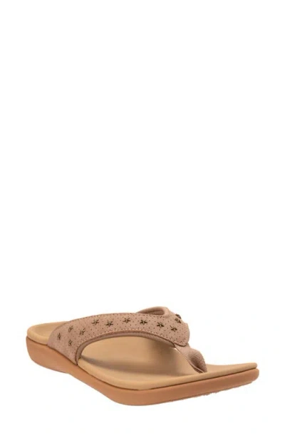 Revitalign Yumi Star Flip Flop In Fossil