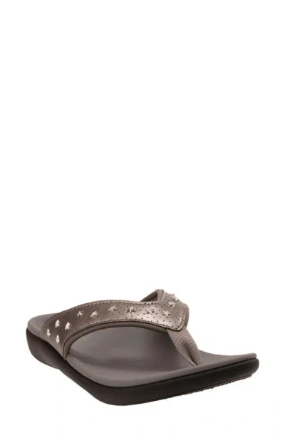 Revitalign Yumi Star Flip Flop In Pewter
