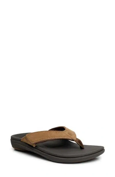 Revitalign Yumi Water Resistant Flip Flop In Brown