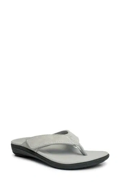 Revitalign Yumi Water Resistant Flip Flop In Gray
