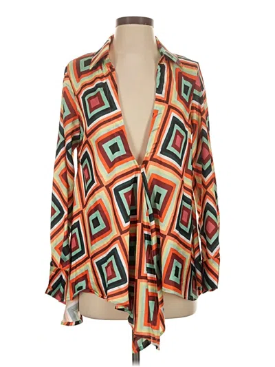 Pre-owned Revival 3/4 Sleeve Blouse In Orange