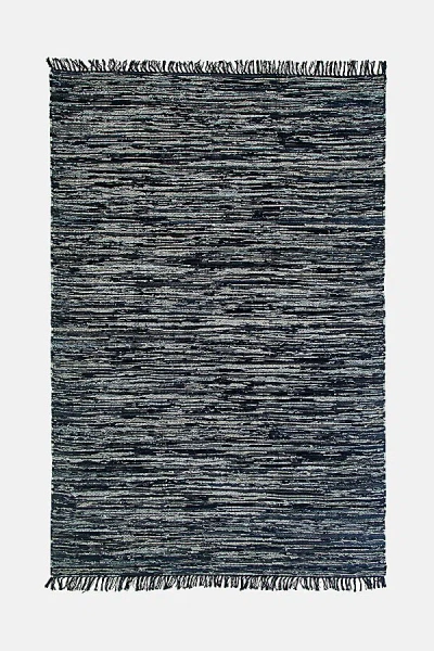 Revival Bootcut Recycled Denim Flatweave Rug In Blue At Urban Outfitters
