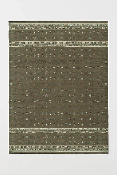Revival Forest Slim Washable Rug In Olive At Urban Outfitters In Green