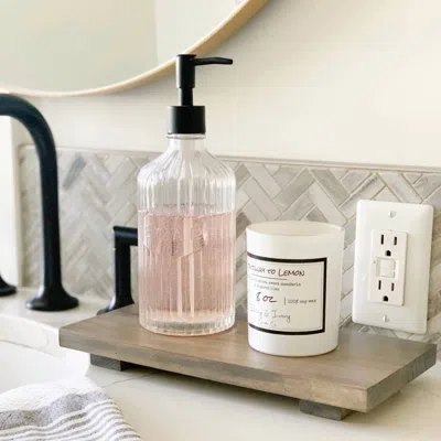 Revival Goods Wooden Soap Stand In Oak Grey In Gray