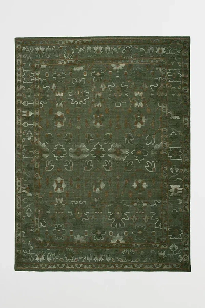 Revival Helen Washable Wool Flatweave Rug In Nettle At Urban Outfitters