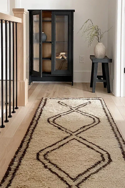 Revival Lais Hand-knotted Shag Wool Rug In Neutral At Urban Outfitters