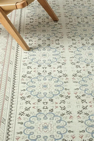 Revival Petal Slim Washable Rug In Cream At Urban Outfitters In Gray