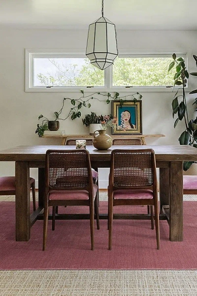Revival Ridge Hand-loomed Wool Rug In Jam At Urban Outfitters In Red