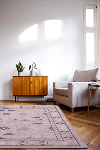 Revival River Slim Washable Rug In Ballet At Urban Outfitters In Pink