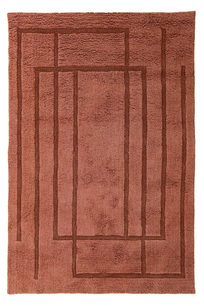 Revival Sybil Washable Wool Rug In Cinnabar At Urban Outfitters In Brown