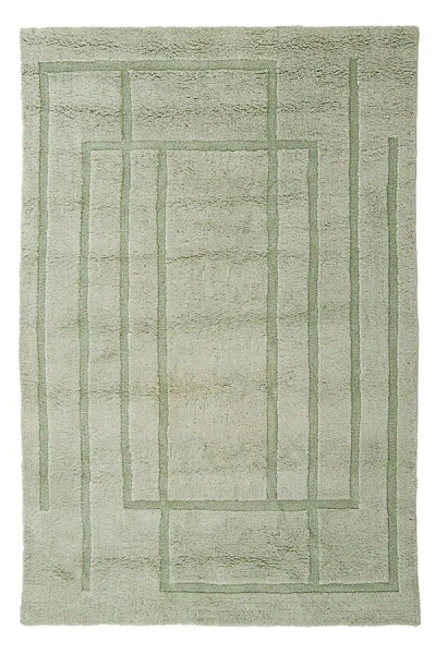 Revival Sybil Washable Wool Rug In Pistachio At Urban Outfitters In Green