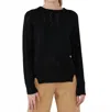 Revive Cashmere Cashmere Pointelle Stitch Sweater In Black In Black